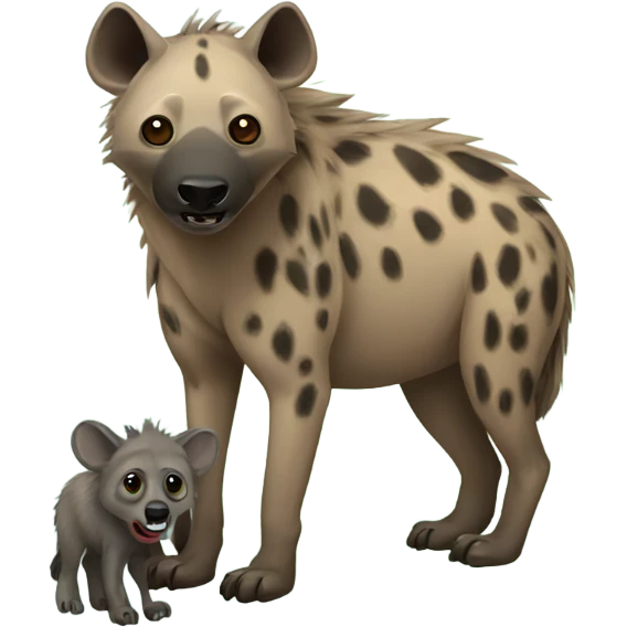 Hyena with bear emoji