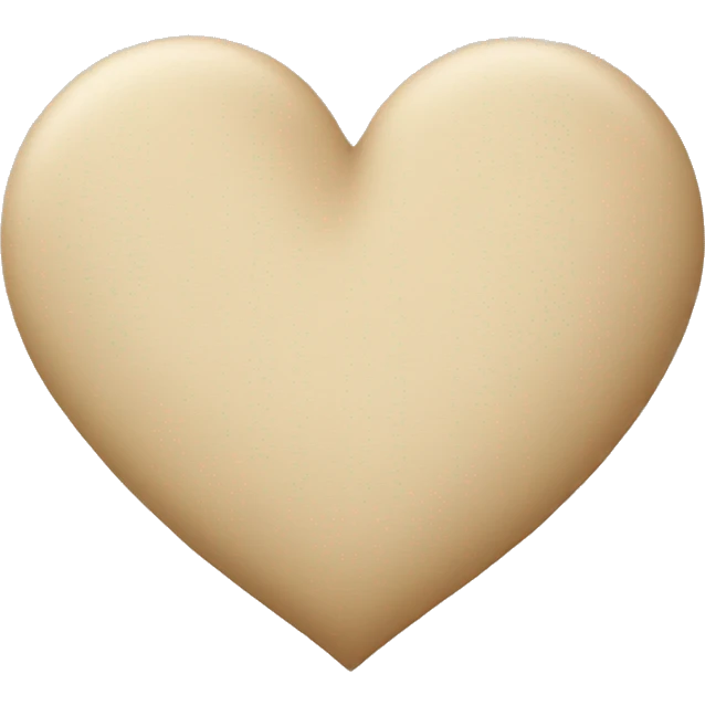 beige heart emoji