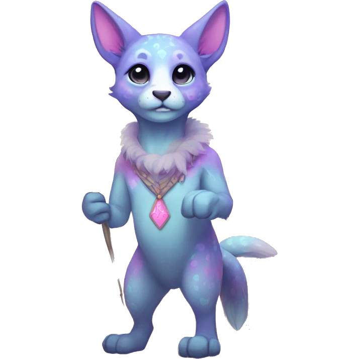 Kawaii bright fantasy ethereal anthro fursona animal emoji