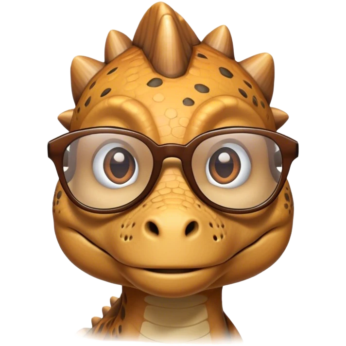 dinosaur in glasses emoji