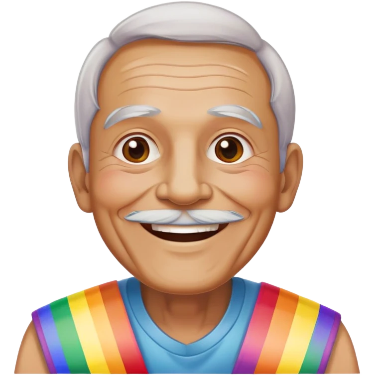 Gay pride old man  emoji