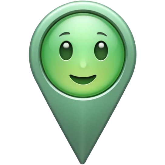 location pin emoji, light green color, no text, just the symbol emoji