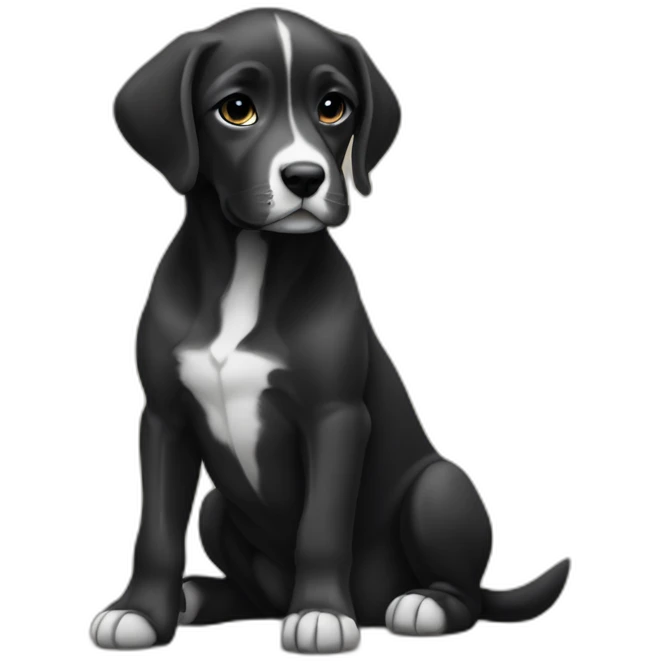 sitting puppy Braque D'Auvergne emoji