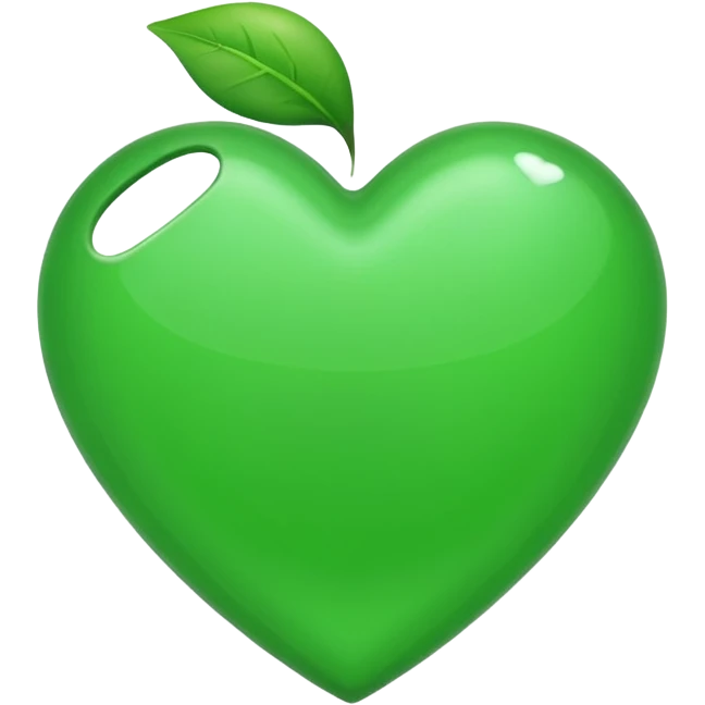green iphone heart emoji