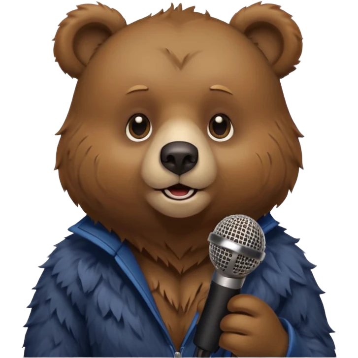 bear with mic emoji