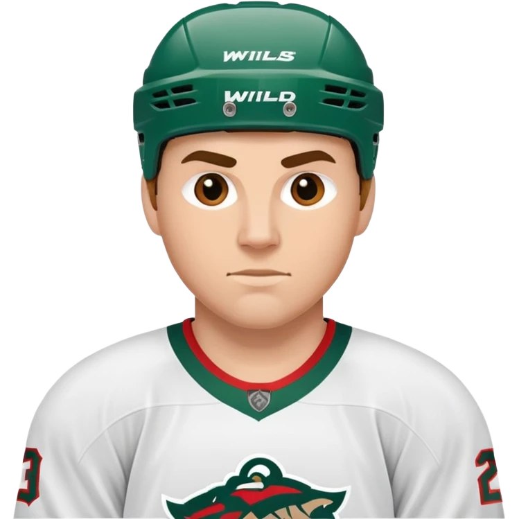 Minnesota Wild ice hockey full player  emoji
