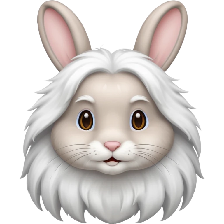 a christmas rabbit with long hair emoji