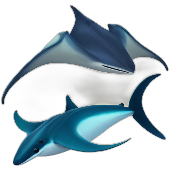 Manta ray and ara tartule  emoji