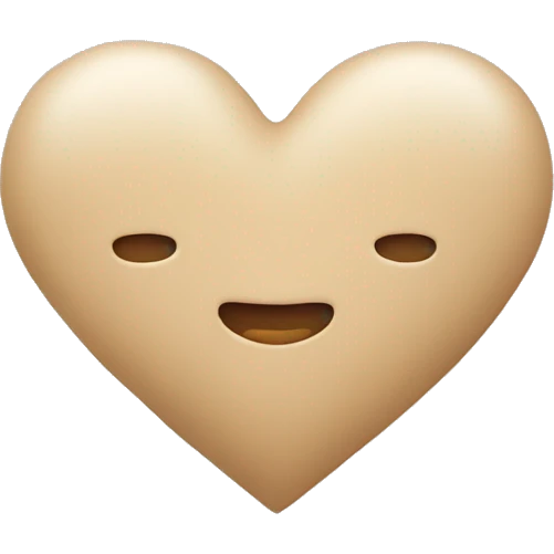 Beige love heart emoji