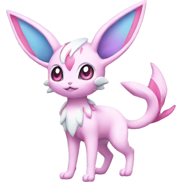 Kawaii Sylveon-Espeon-Pokémon full body emoji