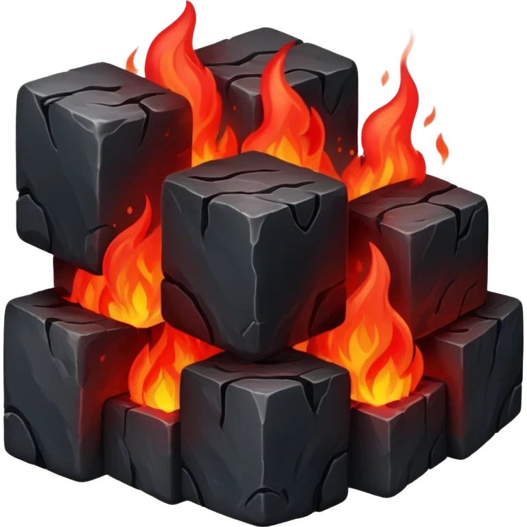 cubes of burning coal emoji