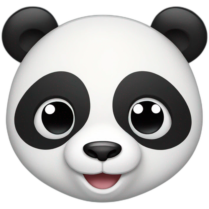 a panda bear with mild laugh emoji