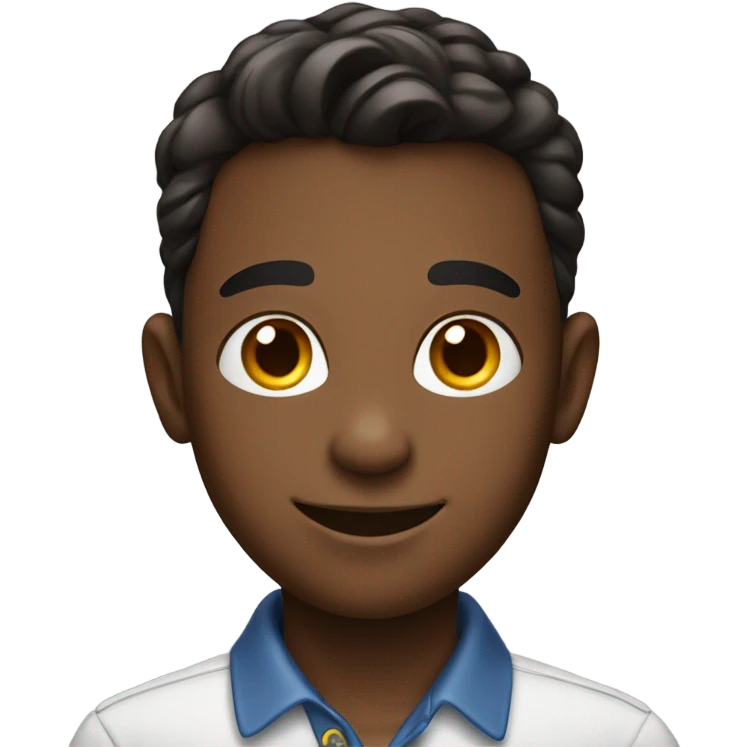 smiling boy in collared shirt emoji