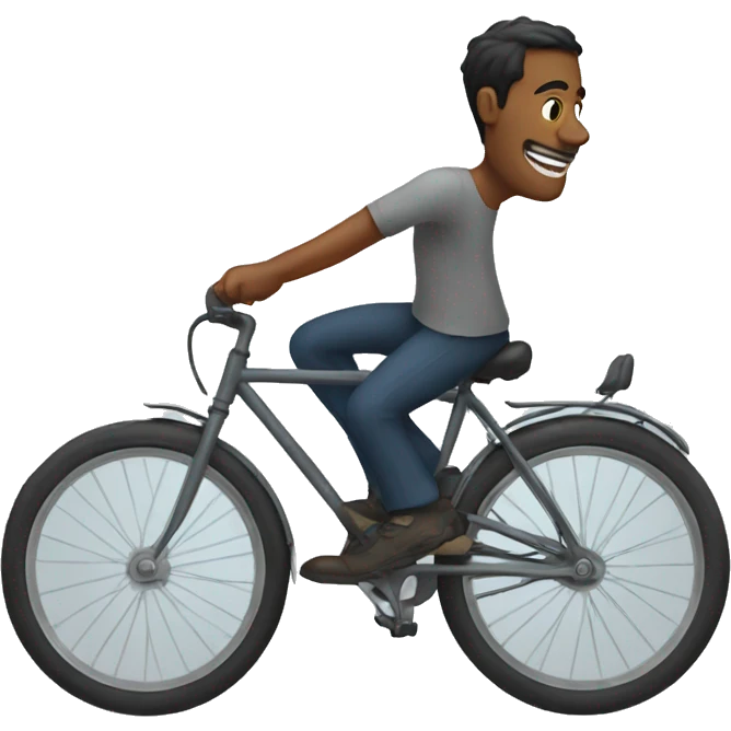 Man riding a bike emoji