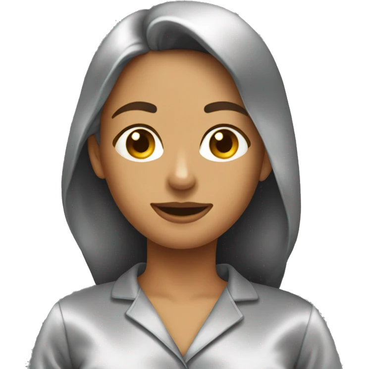 Grey satin pajamas emoji