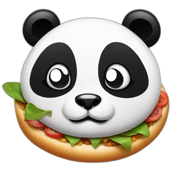 Panda graffiti food emoji