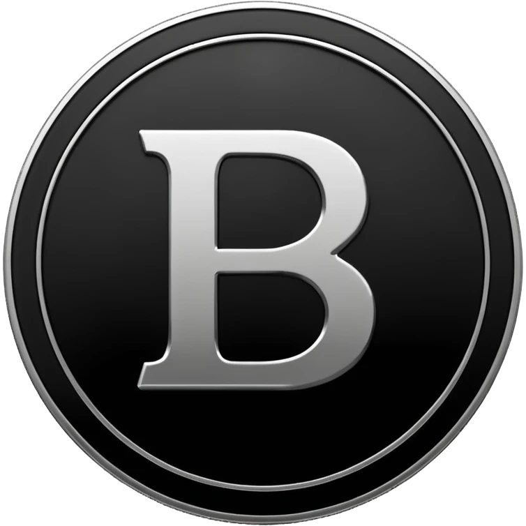 Emoji icon of a metal coin with engraved letter 8, minimalist style, isolated, only black color emoji