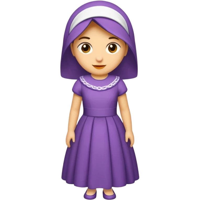 Mor saçlı kız elbise beyaz 

 emoji