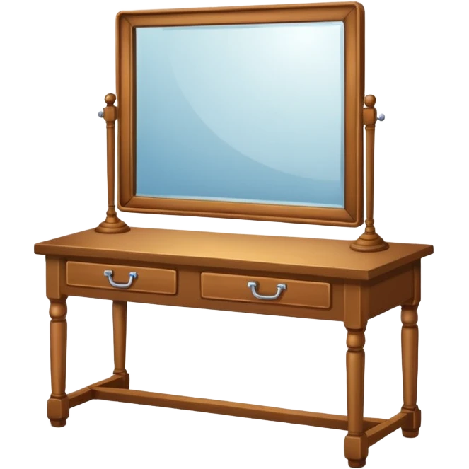 table with mirror emoji