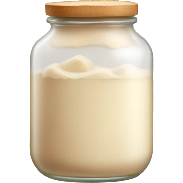 aesthetic jar with sourdough starter emoji