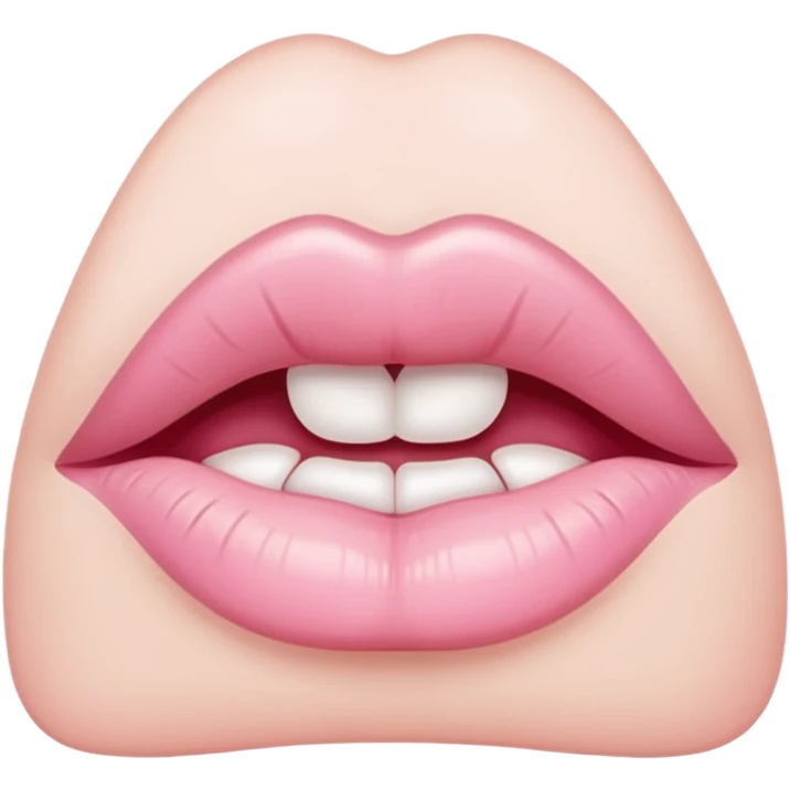 Pale Pink kiss emoji