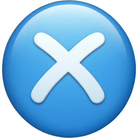 Blue circle with tick emoji