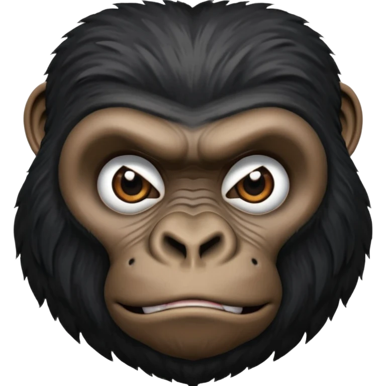 black gorilla face emoji