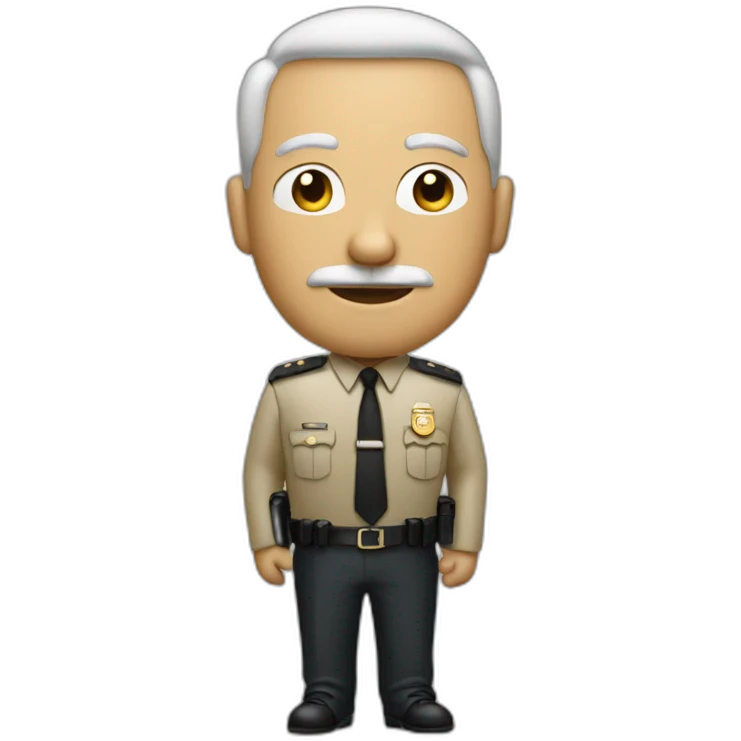 A figure of a man who resembles a senior security officer emoji