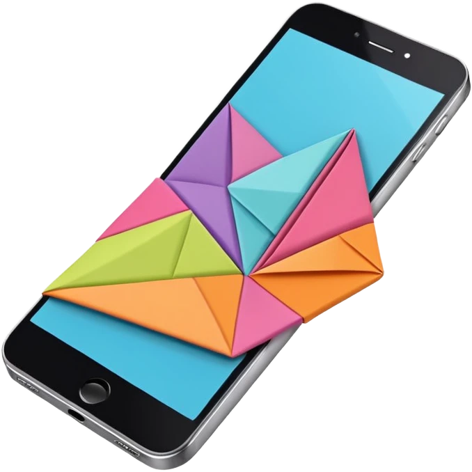 Un smartphone qui se plie comme un origami emoji