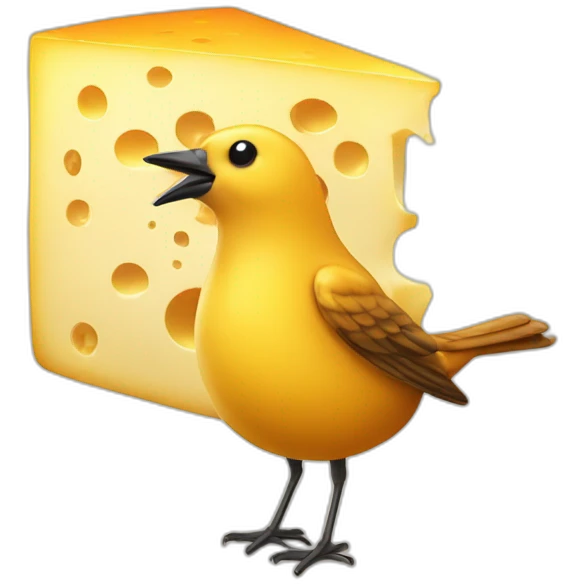 Cheese on Bird emoji