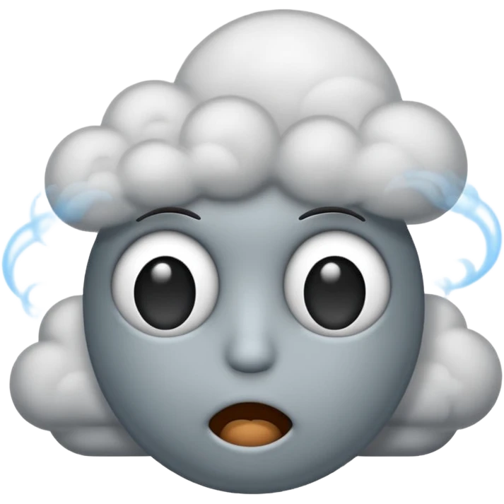 emoji with tired eyes and smoke emoji