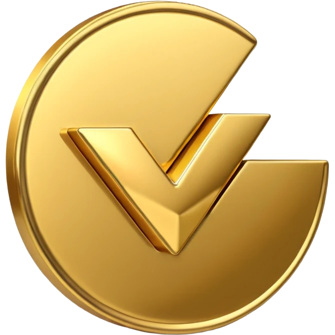 Gold Verified checkmark for social media emoji