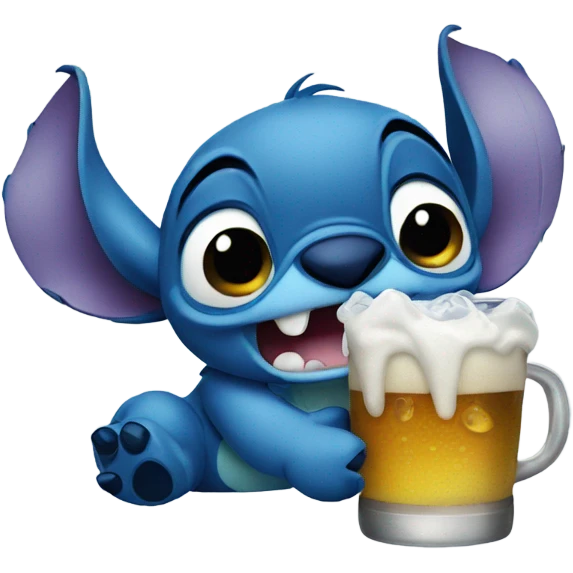 Stitch drinking emoji