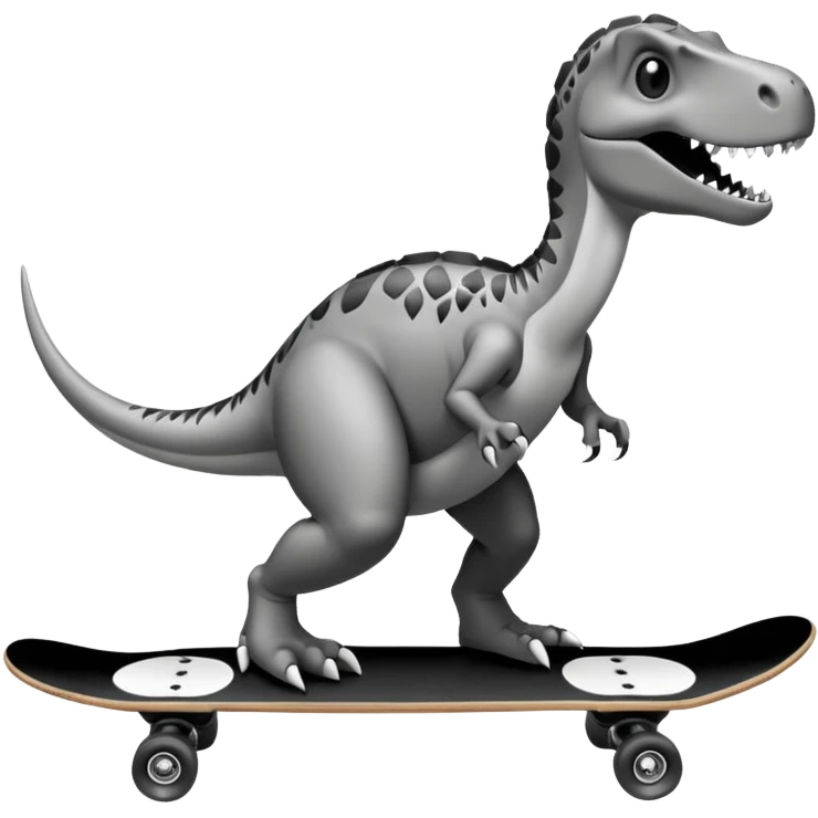 draw outline Dinosaur on a skateboard emoji