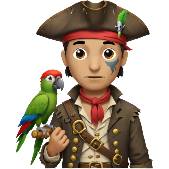 pirate and parrot emoji