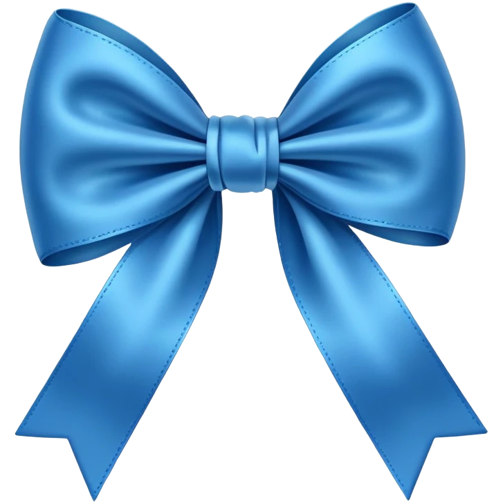 Blue bow emoji