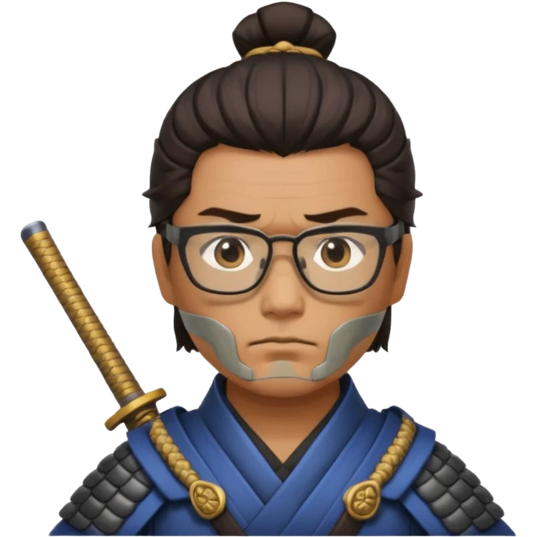 gözlüklü zırhlı samuray emoji