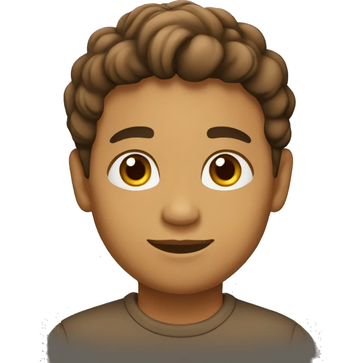 Joven de color marrón  emoji
