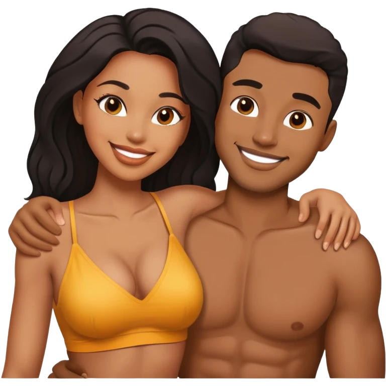 Sexy black couple emoji