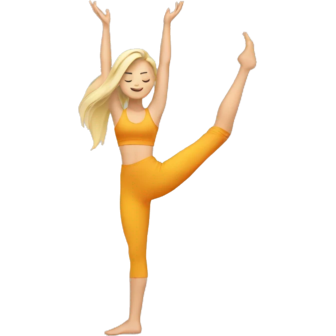 Blonde girl Yoga pose emoji