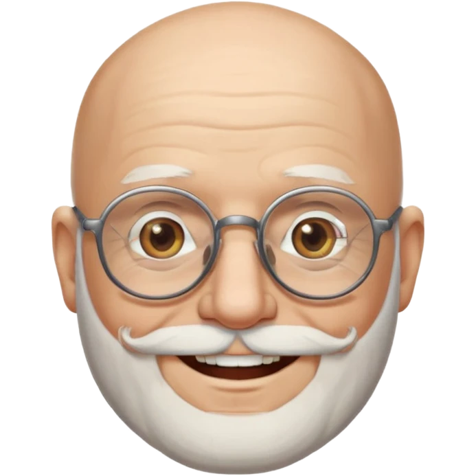 old man bald with beard and glasses emoji