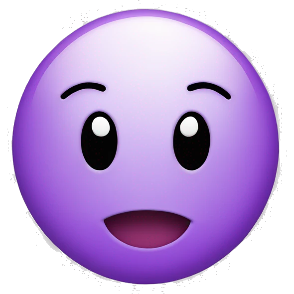 Smiley face with purple heart eyes only emoji