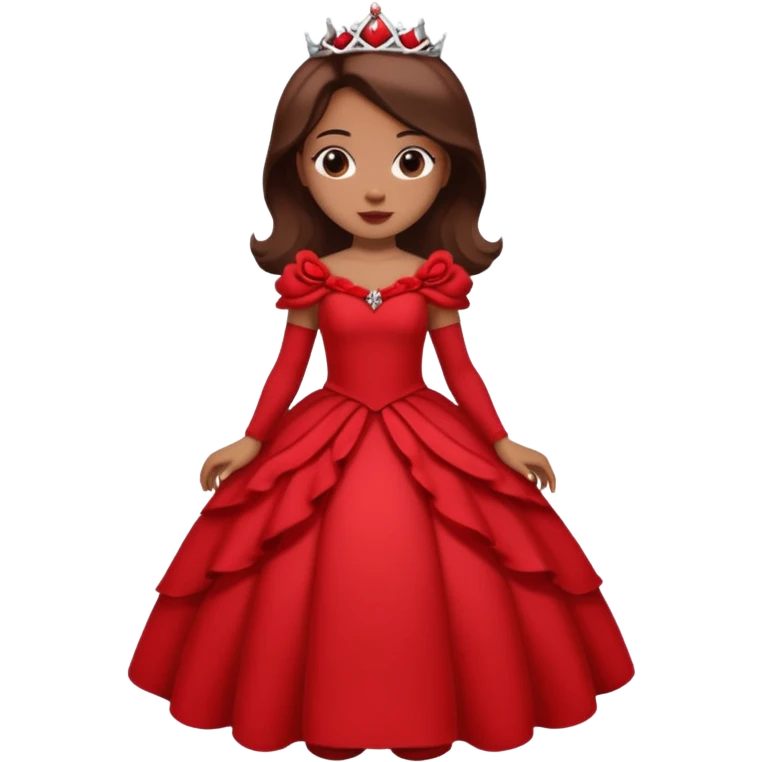 princess in a red rose dress full body emoji