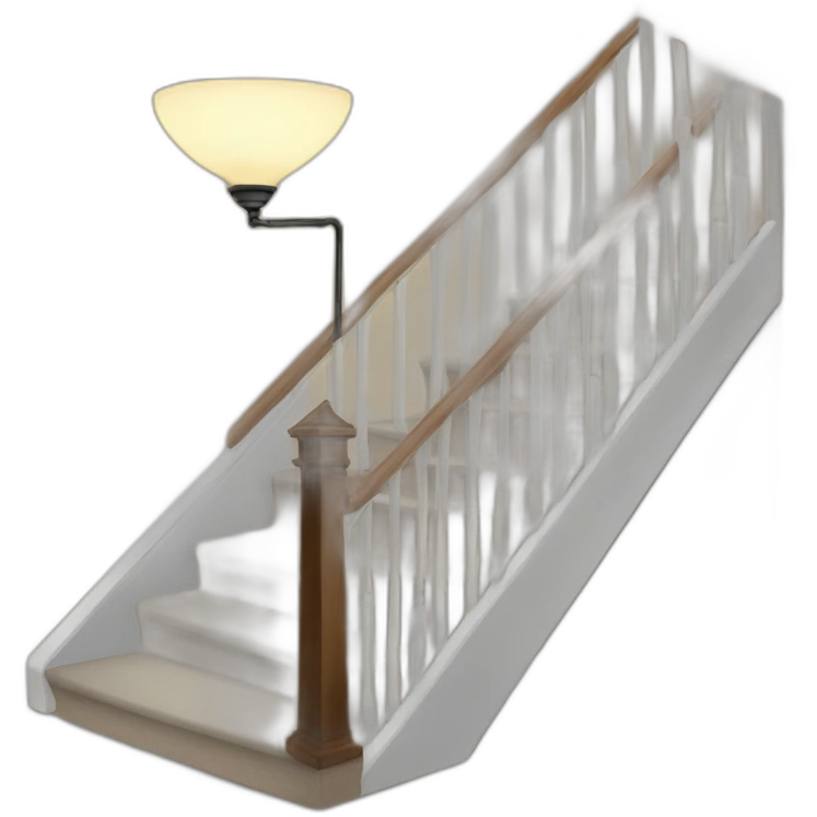 house stairs with a lamp emoji