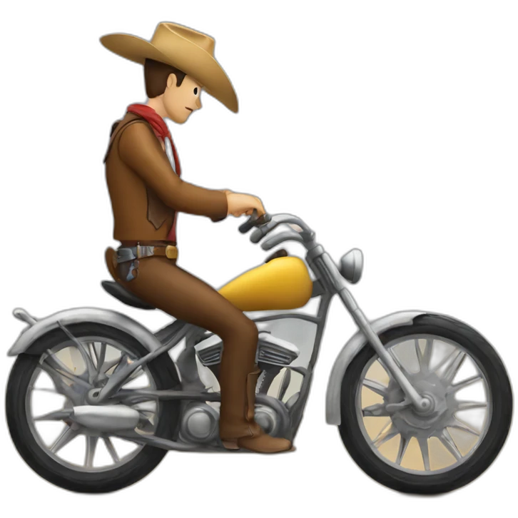 Cowboy bike emoji