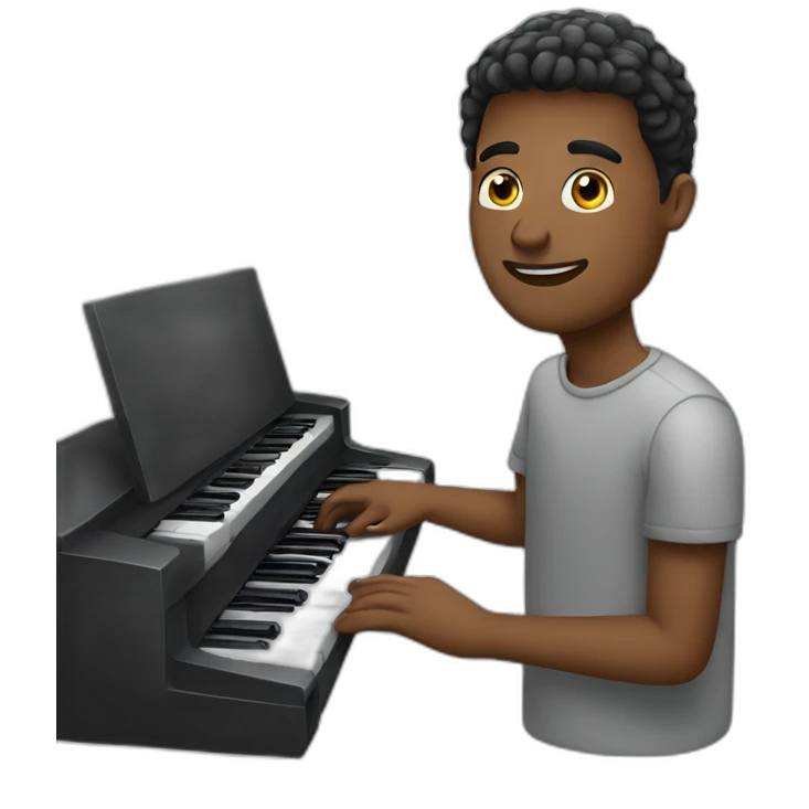 guy in love with his keyboard emoji