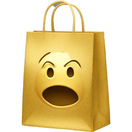 super Gold shopping bag emoji