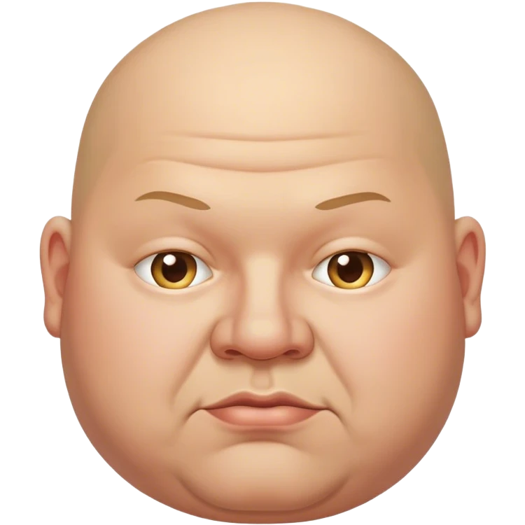 Fat bald man emoji