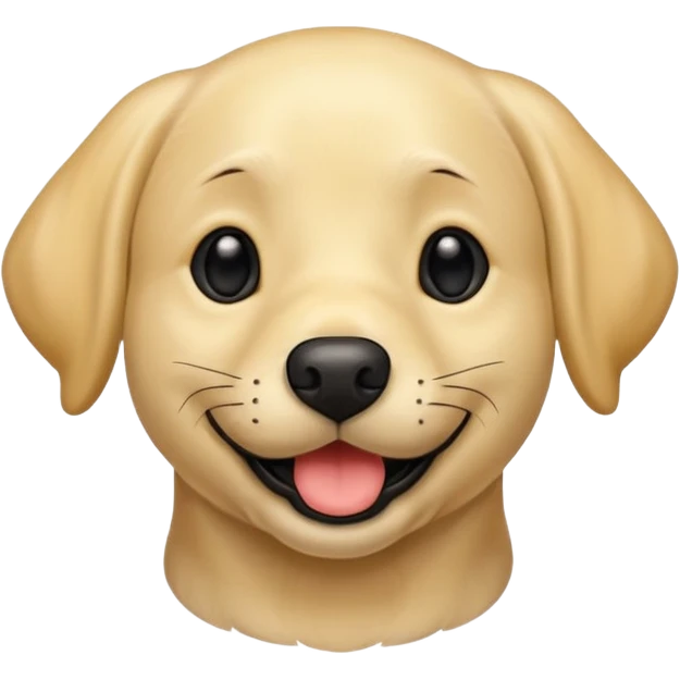 Yellow Labrador smiling  emoji