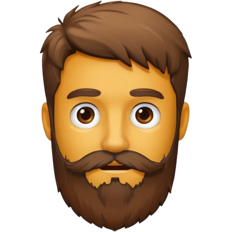 Scruffy beard emoji